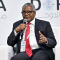 Doha Forum 2025 Aliko Dangote, President, Dangote Foundation, takes part in a panel discussion during the 23rd edition of the Doha Forum 2025 at the Sheraton Grand Doha Resort & Convention Hotel in Doha, Qatar, on December 6, 2025. DOHA Qatar Copyright: x