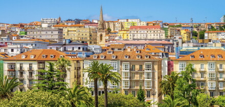 Skyline of Santander Spain