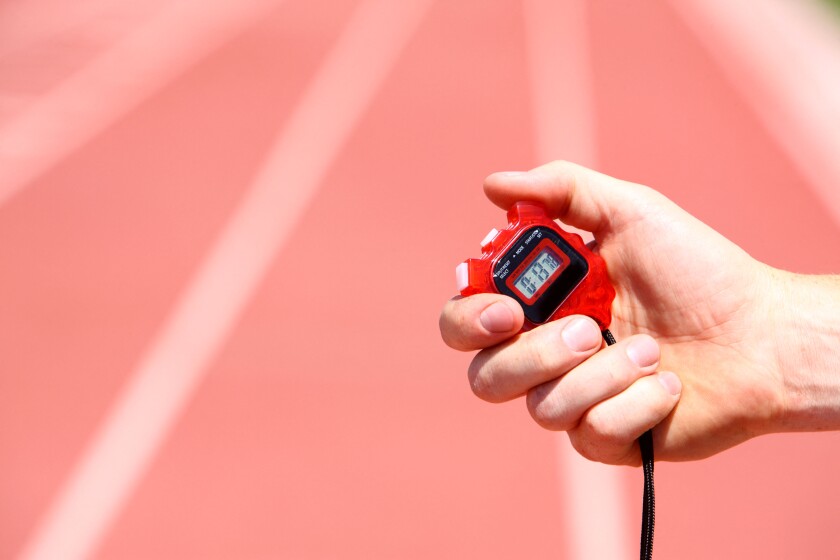 Stopwatch with track background