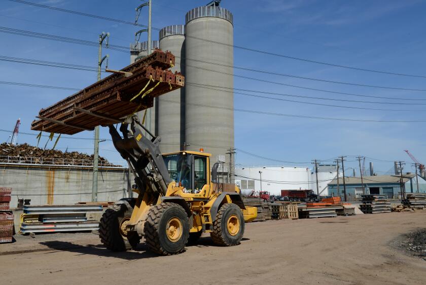 Volvo All terrain or rough terrain forklift at construction site