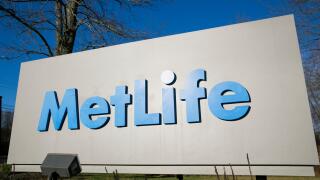A logo sign outside of a facility occupied by MetLife, Inc., in Bloomfield, Connecticut on November 21, 2015.