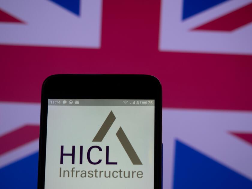 HICL Infrastructure company logo seen displayed on smart phone.