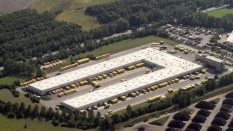 DHL parcel warehouse near Dorsten, logistics, logistics centre, Deutsch Post AG