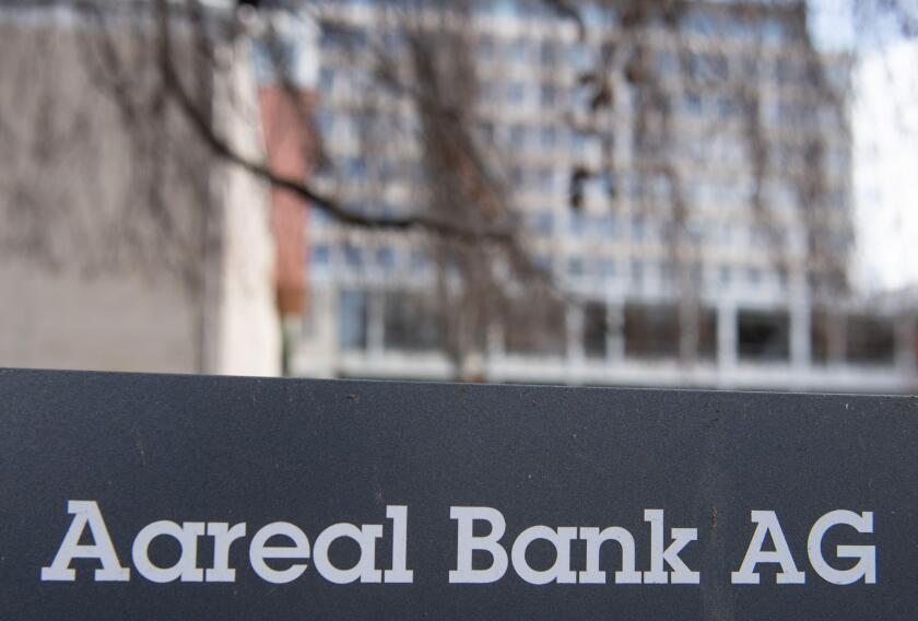 Wiesbaden, Germany. 17th Feb, 2022. Aareal Bank in Wiesbaden. The bank announces its annual figures on February 24. Credit: Boris Roessler/dpa/Alamy Live News