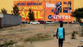 Angolan people in the city in front of millenium shopping mall, Huila Province, Lubango, Angola