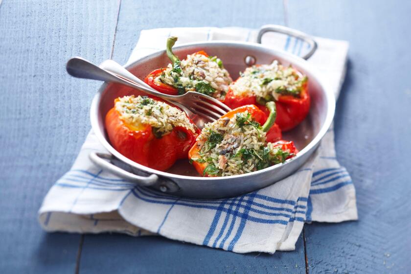 Sardines pepper stuffed rice
