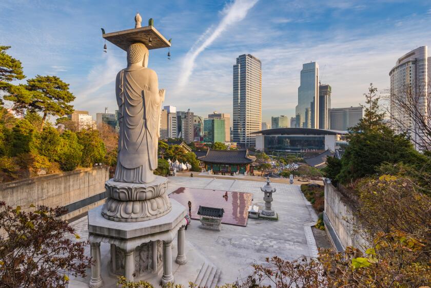 Bongeunsa temple in Seoul City, South Korea