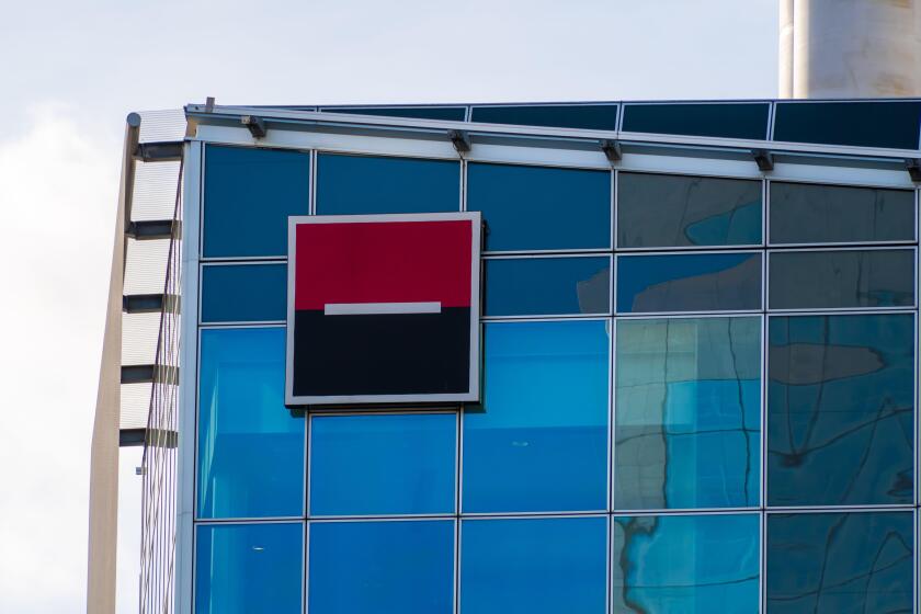 Puteaux, France - November 12, 2020: Logo of Societe Generale, French bank headquartered in Paris-La Defense
