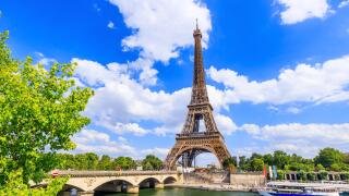 Paris, Eiffel Tower and Seine river. Paris, France.