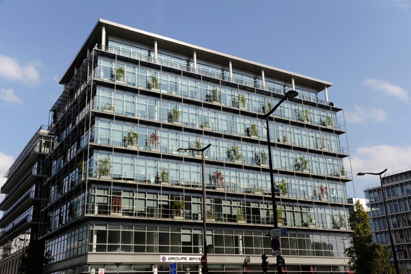 New building BPCE bank, Avenue de France,Left bank,new quarter,Paris,France