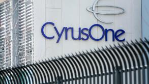 A logo sign outside of a CyrusOne Data Center in Sterling, Virginia on December 31, 2016.