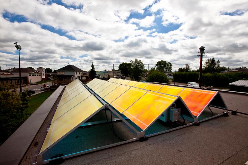 Solar panels, Alberta, Canada.