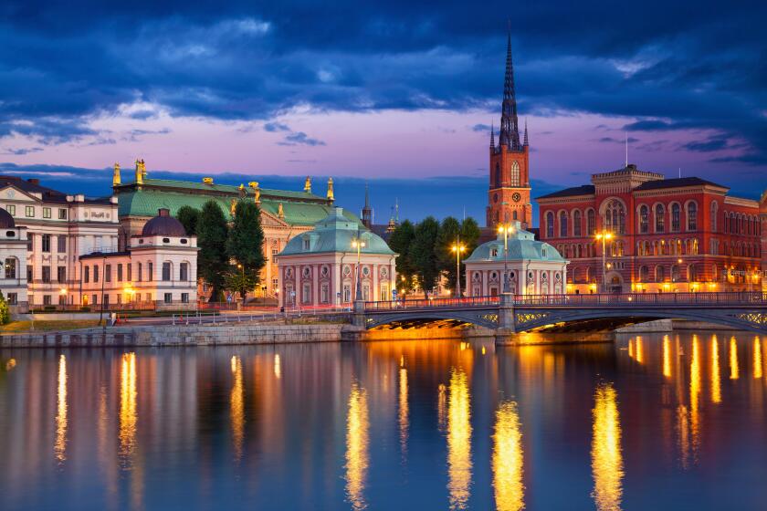 Stockholm. Image of Stockholm, Sweden during twilight blue hour.