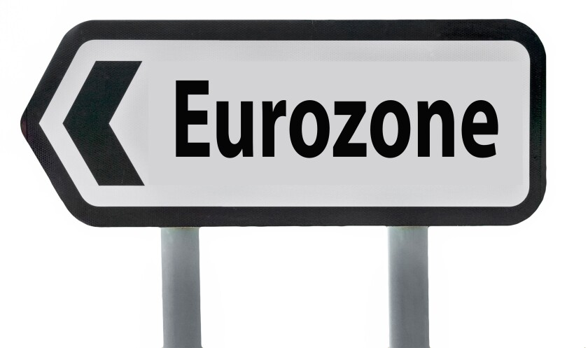 Eurozone Road Sign England UK