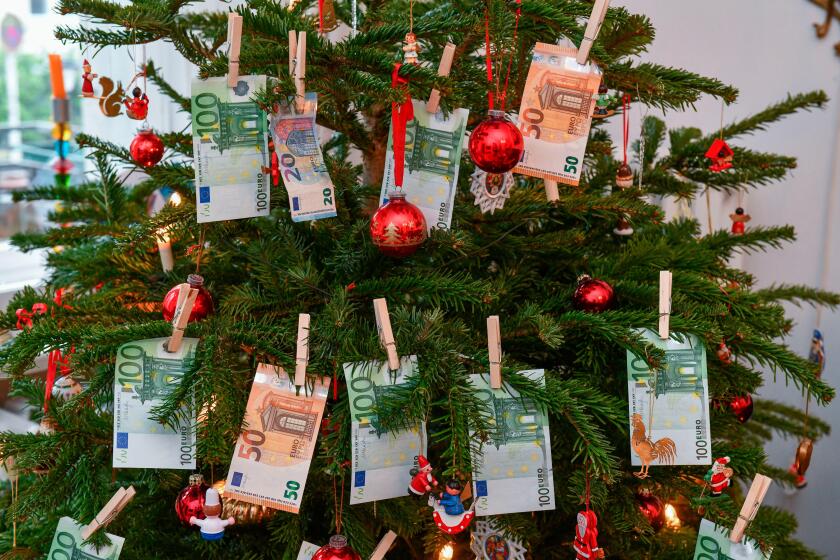 christmas tree, donation, gift of money