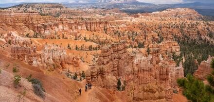 People visiting Bryce Canyon National Park in southern Utah, USA