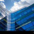 Helsinki, Finland. August 28 2025. the facade of a modern building in the city centre