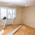 preview apartment where renovations are taking place with the processing of all surfaces