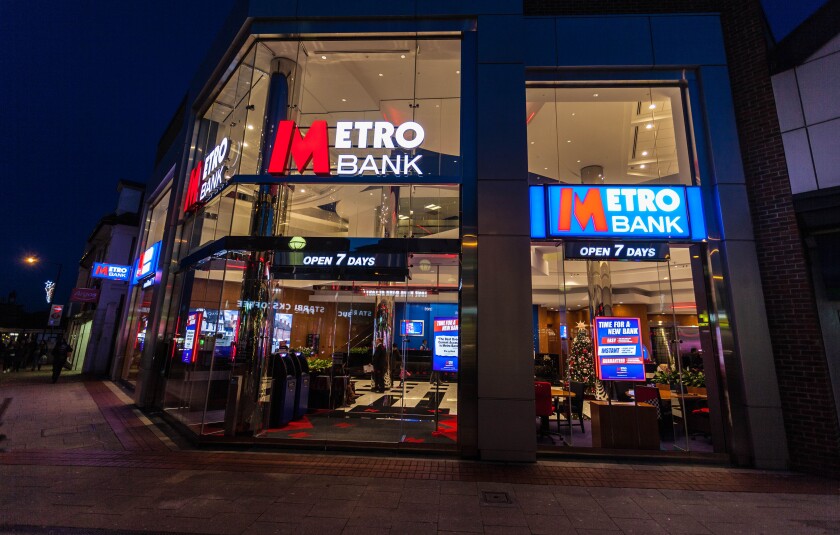 Metro Bank, Edgware, Middlesex, England, UK