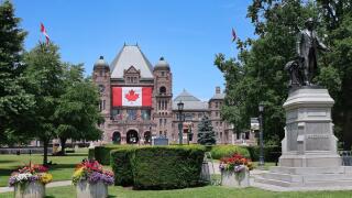 Provincial Parliament Building of Ontario, Canada, in Queen's Park, Toronto
