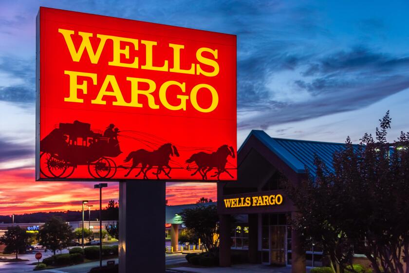 Local branch of Wells Fargo bank in Lawrenceville, Georgia. (USA)