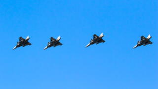 SAAB JAS-39 Gripen from the Swedish Air Force in flight over Leeuwarden Air Base during NATO exercise Ramstein Flag. Leeuwarden, The Netherlands - Apr