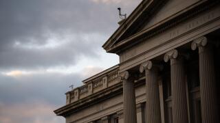 A general view of the U.S. Treasury Department, in Washington, D.C., on Thursday, January 26, 2023. (Graeme Sloan/Sipa USA) Credit: Sipa US/Alamy Live News