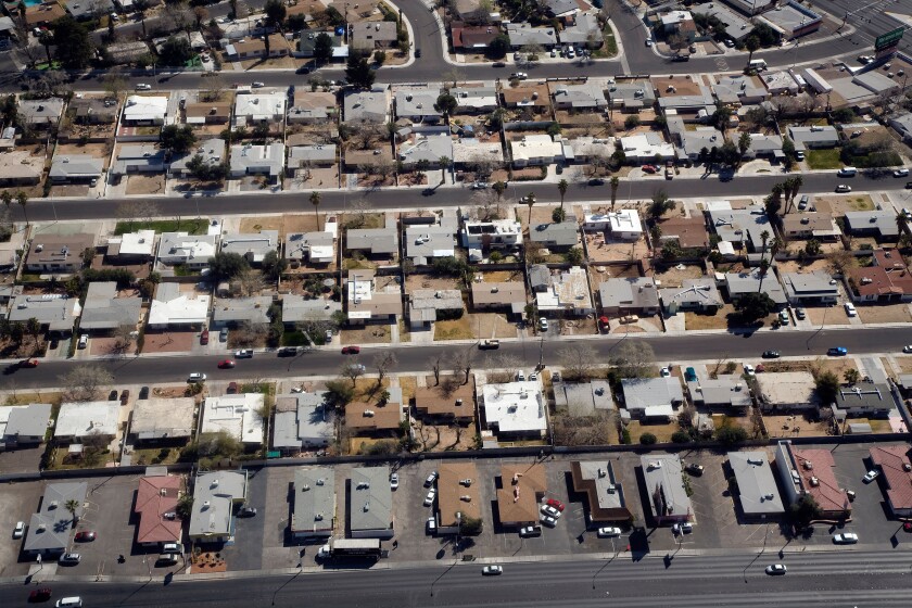 Low Rise Housing from the air Las Vegas Nevada USA