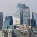 The City of London, the financial district (downtown) with office buildings.