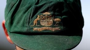 Australia's Nathan Lyon' baggy green cap during day two of the Fifth Investec Ashes Test at The Oval, London.