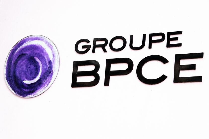 A shop sign of BPCE Groupe, on May 04, 2020 in Paris, France.Photo by David NIVIERE/ABACAPRESS.COM