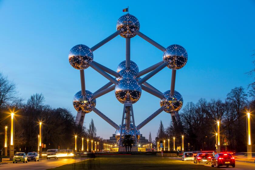 The Atomium in Brussels, Belgium,