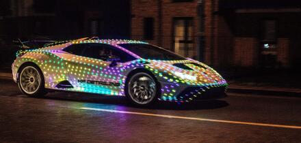 Lamborghini on the Aylesbury Christmas Run, Berryfields, Aylesbury, Buckinghamshire, England