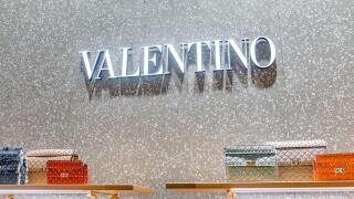 BERLIN, GERMANY - 19 MAY 2018: Valentino luxury bags in a store display in KDW Mall