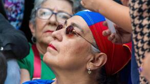 Day of prayer for the opposition candidate Edmundo Gonzalez and Maria Corina Machado in Bolivar Square in Chacao, for reconciliation and peace in Vene