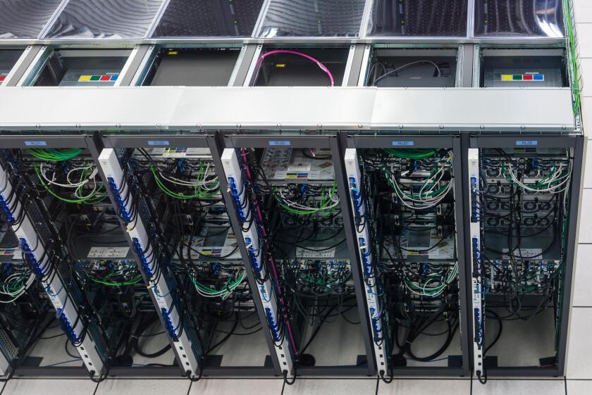 Geneva, Switzerland - 26 Jan 2018: Servers at the data centre of the European Organization for Nuclear Research (CERN) in Geneva, Switzerland.