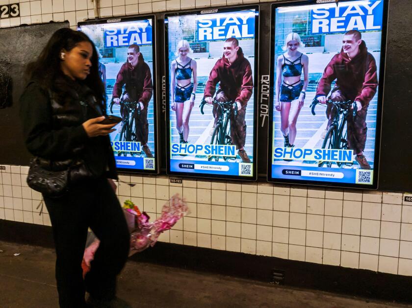Advertising for the Chinese fast fashion retailer Shein in the subway in New York on Sunday, May 12, 2024. Shein is reported to be preparing for an IPO inLondon. The company faced regulatory problems in the U.S. in their IPO attempt.  (© Richard B. Levine)