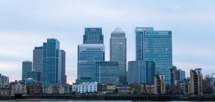 Canary Wharf skyline, London, England