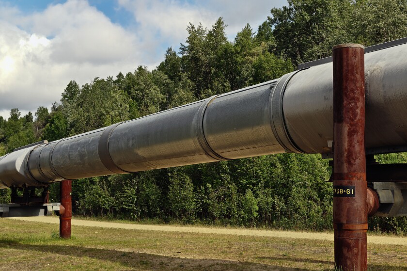 Trans Alaska oil pipeline. Image shot 2009. Exact date unknown.
