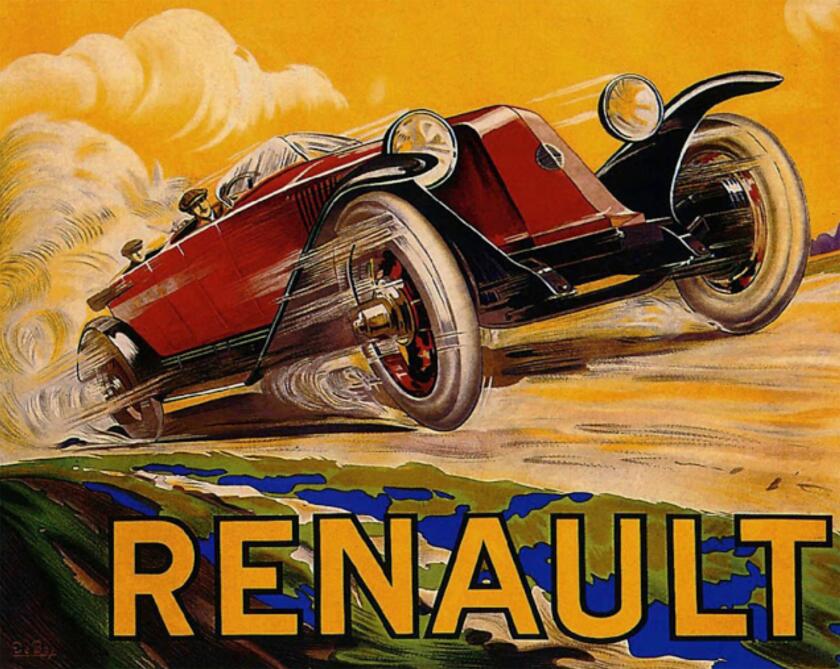 RENAULT a 1924 poster for the French car maker