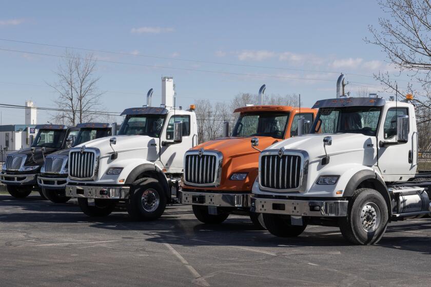 Indianapolis - March 20, 2024: Navistar International Semi Tractor Trailer Truck display at a dealership. Navistar International is subsidiary of Trat