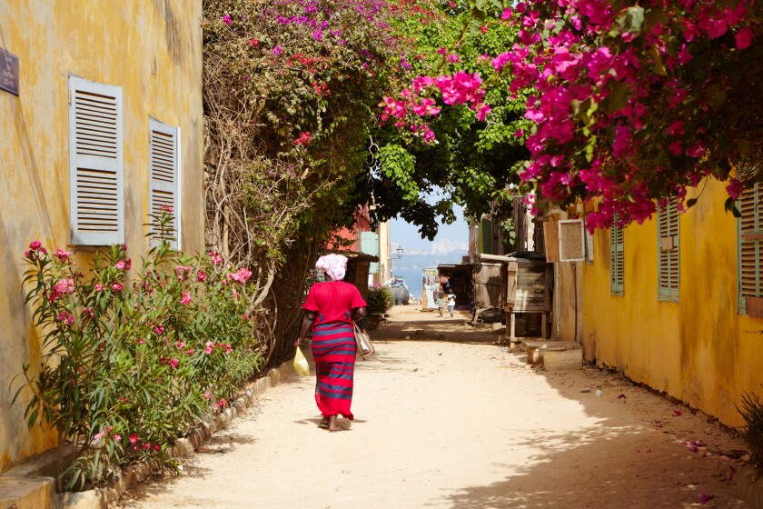Rue Bouffles, Ile de Goree, Senegal, Africa