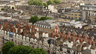 High-angle view of London Victoria and Pimlico, Westminster.