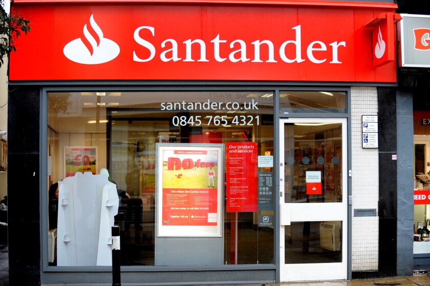 A branch of santander in brighton