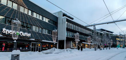 Nesttun town, outside city of Bergen, Norway.
