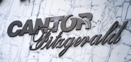 New York, NY - April 26, 2023 : Cantor Fitzgerald, L.P. American financial services firm with investment banking services brokerage.