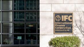 Washington, DC, USA- January12, 2020: IFC (International Finance Corporation) sign in Washington, DC, USA.