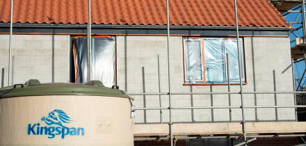 Houses under construction Bawdsey Suffolk England