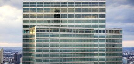 NEW YORK, NEW YORK - APRIL 5, 2015: Goldman Sachs Tower at 200 West Street in downtown Manhattan.