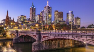 Melbourne CBD in Victoria, Australia.
